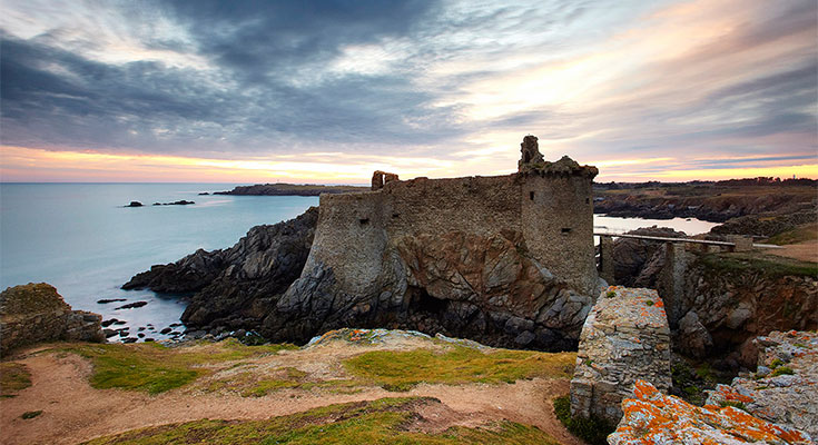 coucher de soleil sur l'île d'Yeu