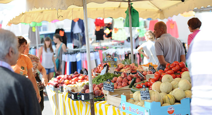 étal de marché en Vendée