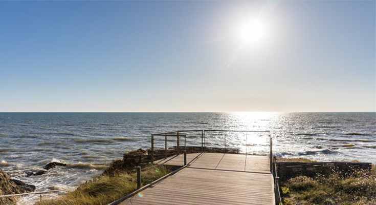 soleil sur une plage de Vendée